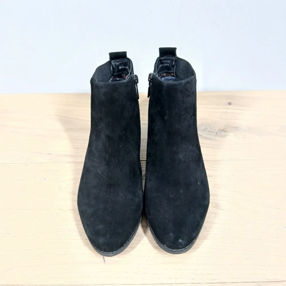 Blondo Black Leather Waterproof Chelsea Ankle Boots 654